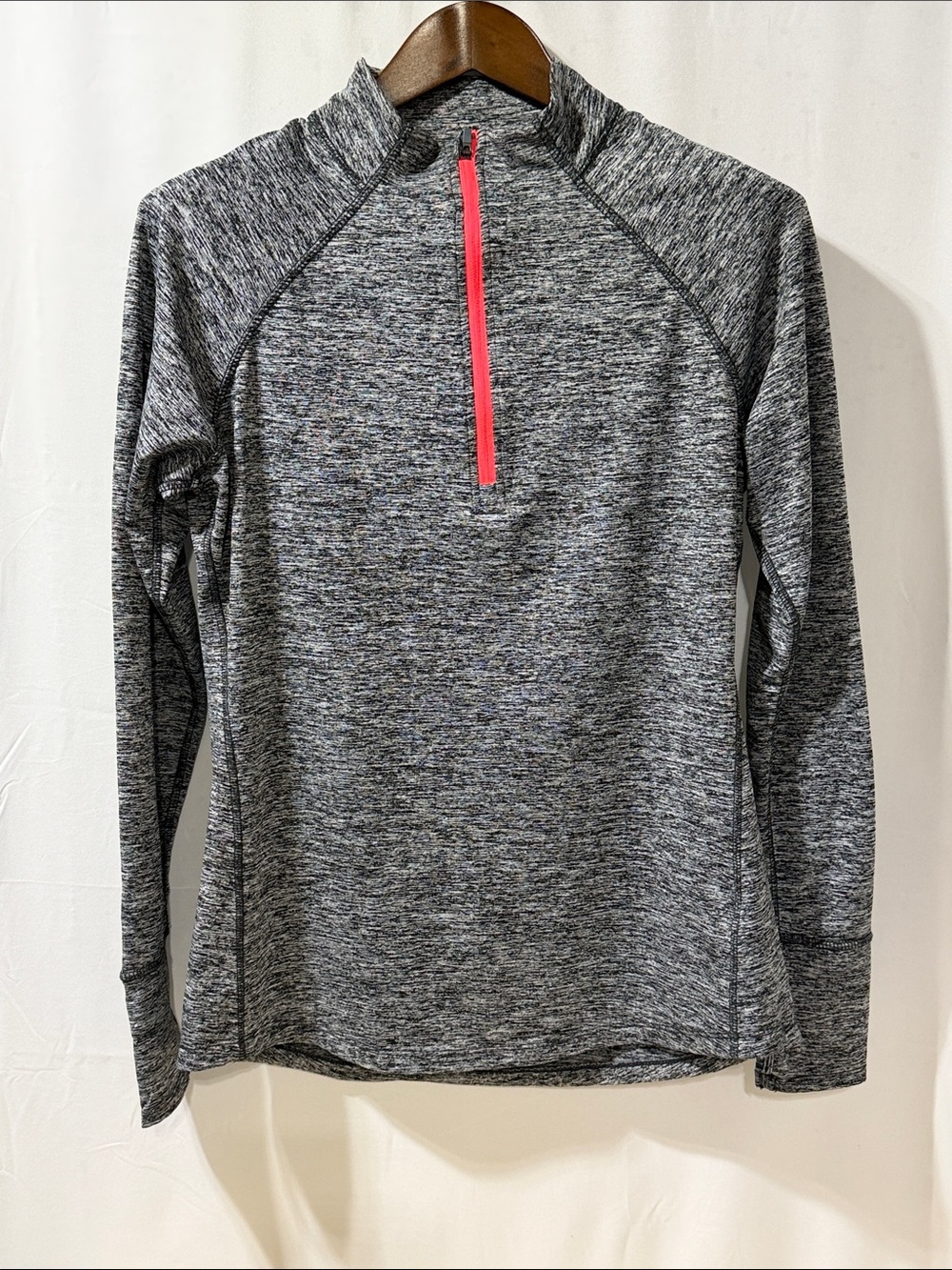 Tangerine Heather Gray Top with Orange Flower Logo